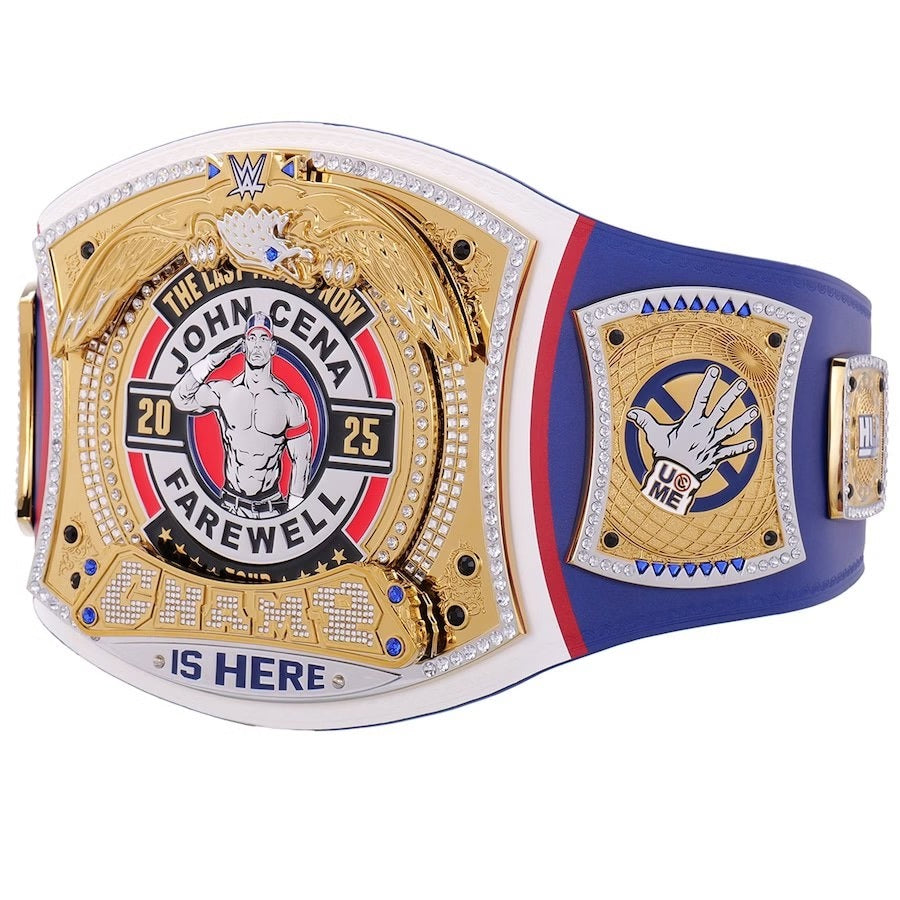 John Cena Farewell Tour SummerSlam 2025 Blue Spinner Championship Replica Title Belt Championship Belts Online