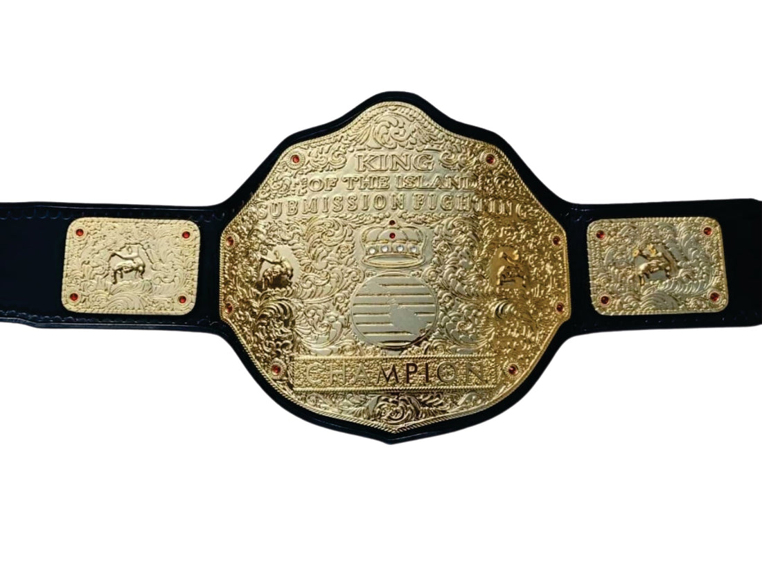 Big Gold King of the Island Submission Fighting Custom Custom Championship Wrestling Belt Championship Belts Online