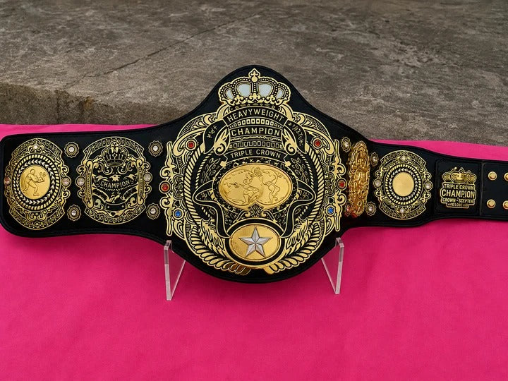 24K GOLD Tripple Crown World Heavyweight Premium CNC Championship Belt