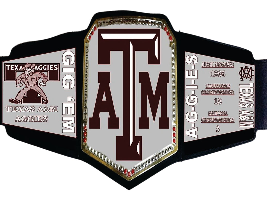 Texas A&M Aggies Longhorns WWE College Legacy Title Belt Championship Belts Online