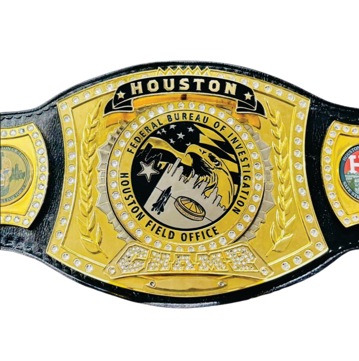 Houston Spinner Black Federal Bureau of Investigation Champion Championship Belt Championship Belts Online