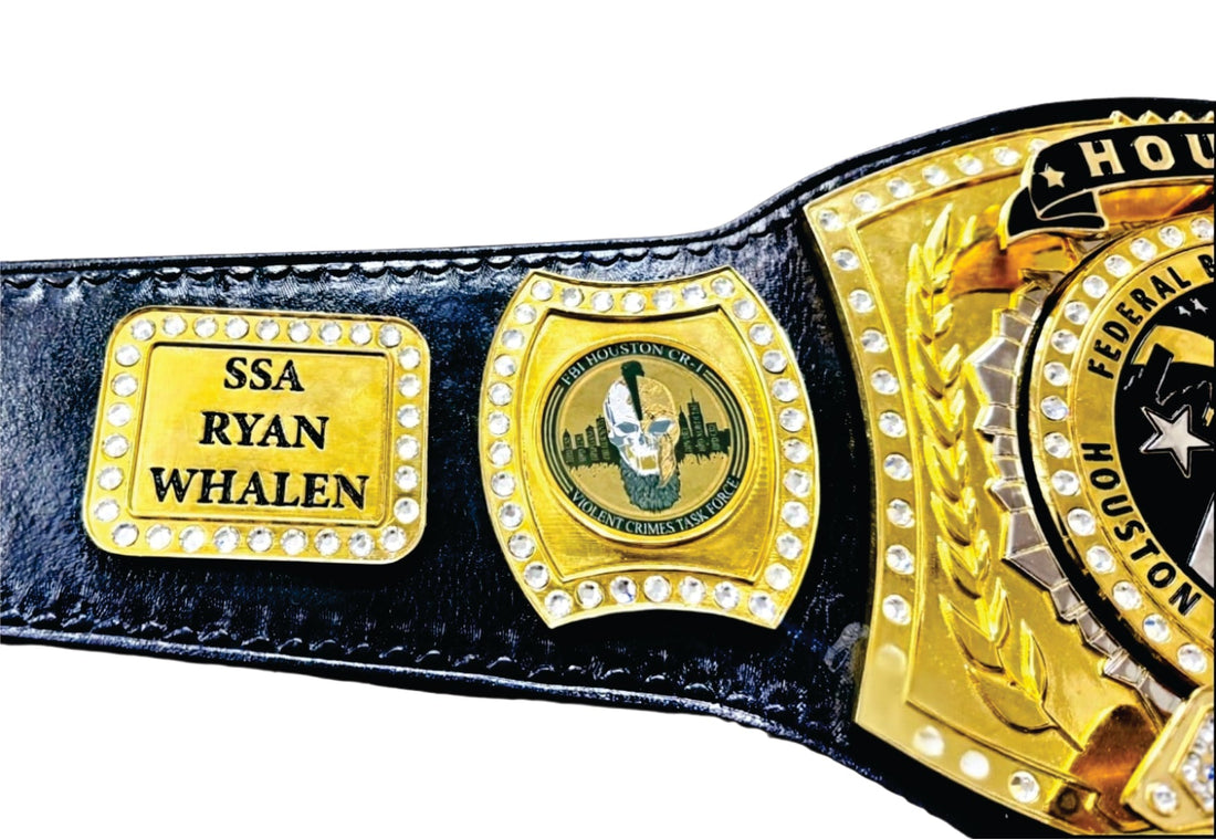 Houston Spinner Black Federal Bureau of Investigation Champion Championship Belt Championship Belts Online