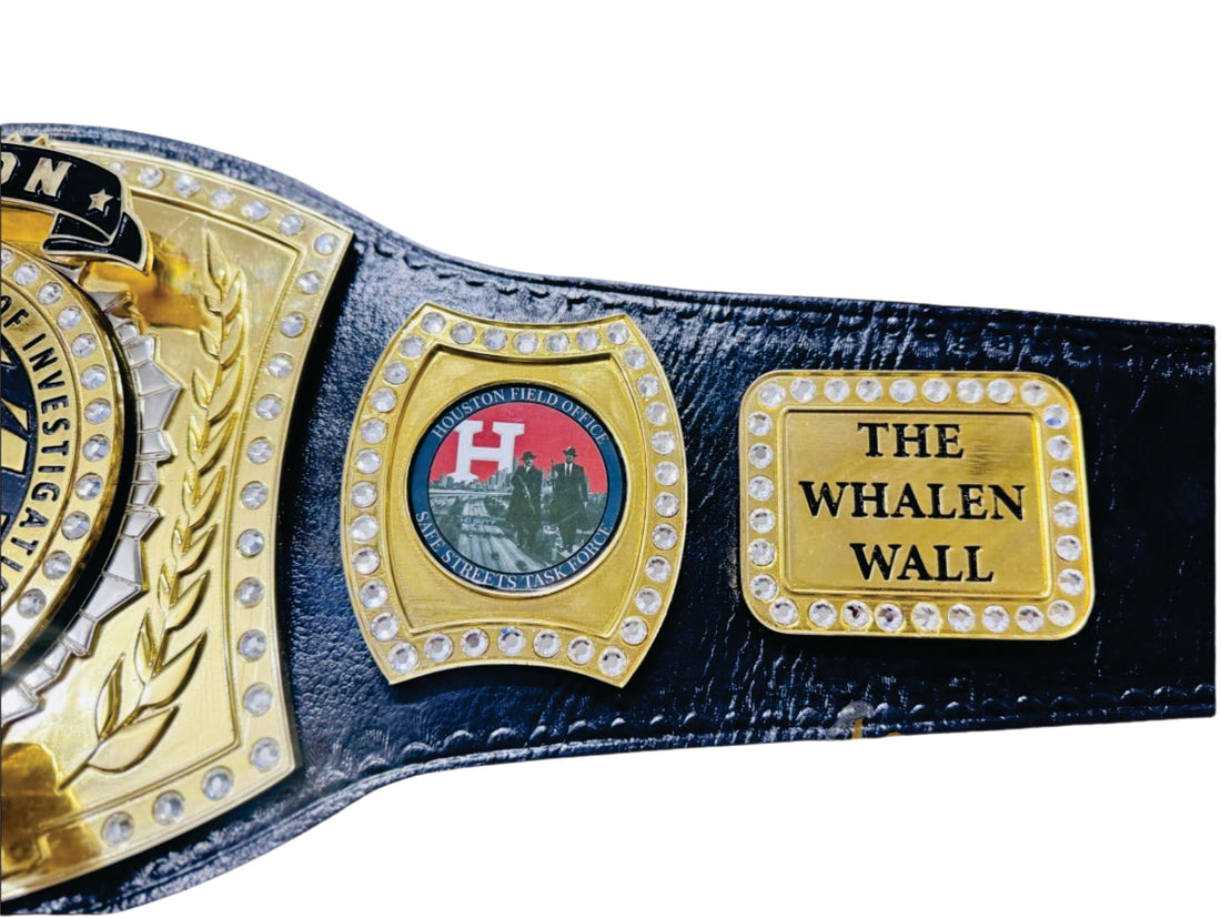 Houston Spinner Black Federal Bureau of Investigation Champion Championship Belt Championship Belts Online