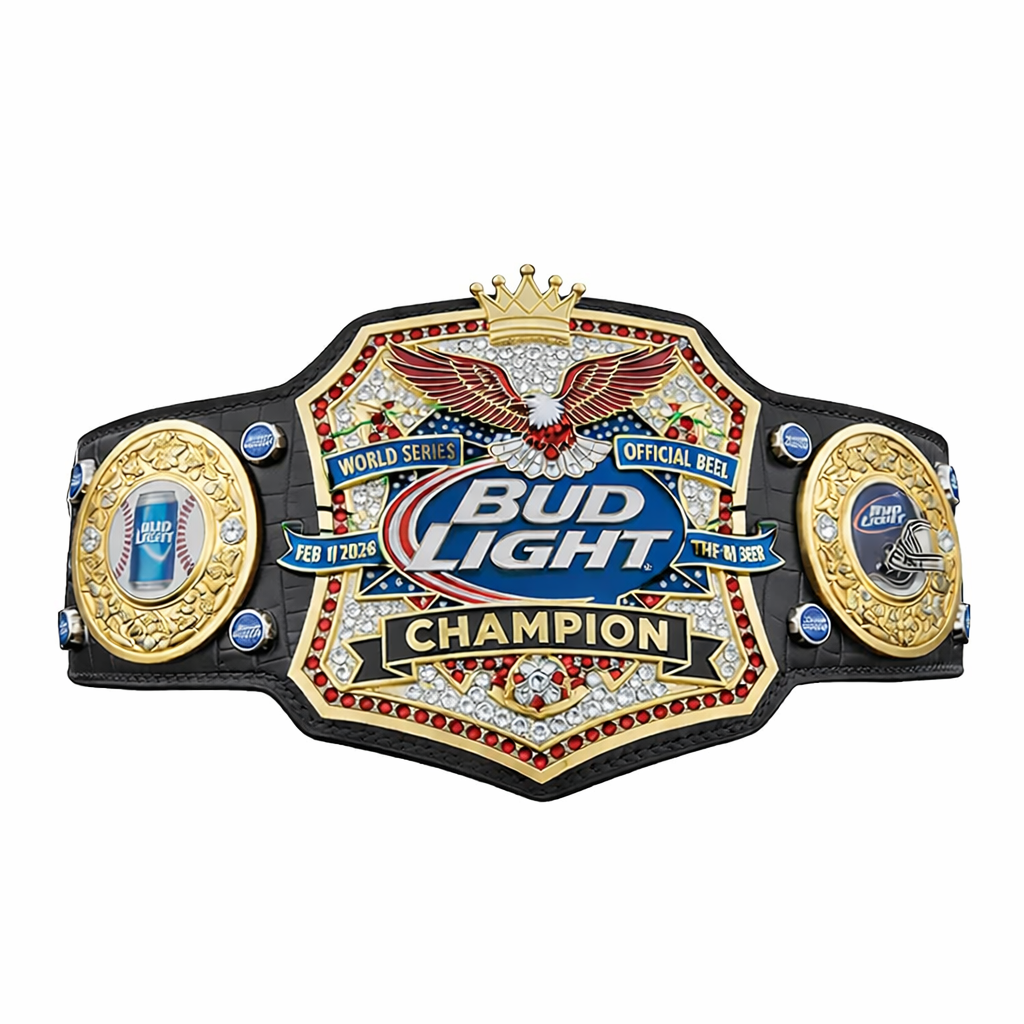 Custom Premium Gold Champion Belt 8mm with Eagle & Crown Design