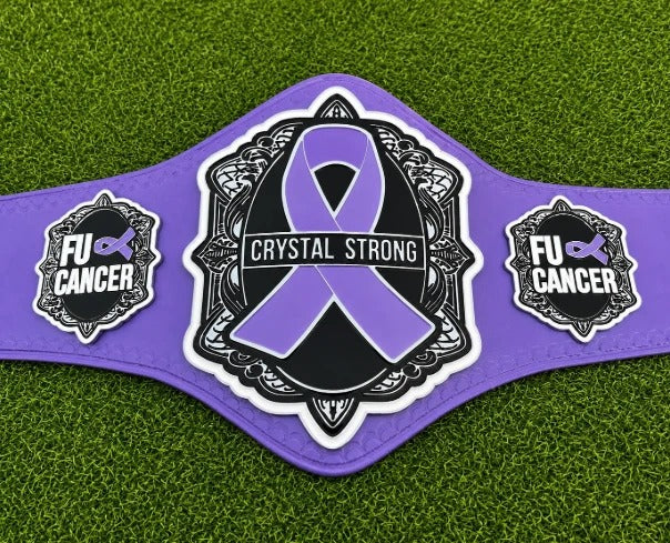 Crystal Strong Fu Cancer Customised Championship Title HD CNC Zinc Plated