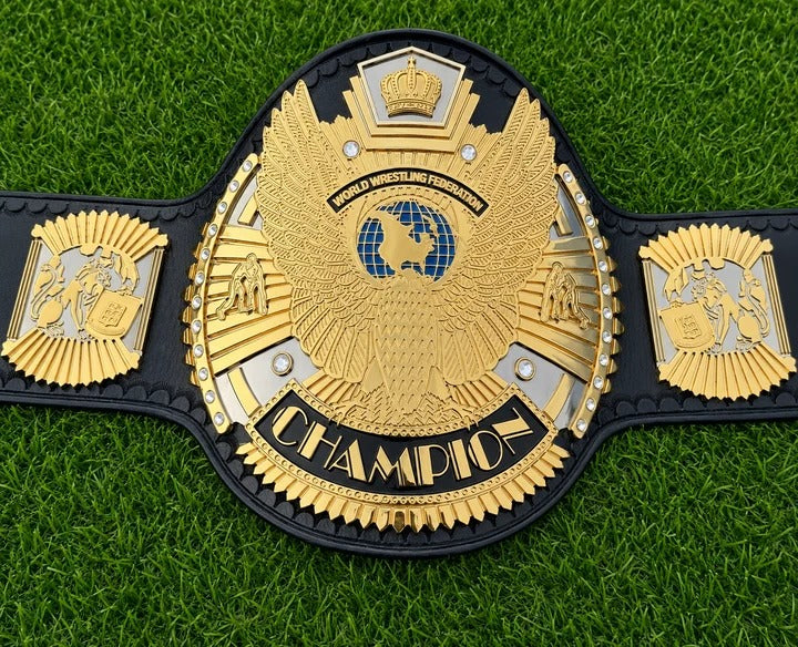 Custom Crown Hybrid Wing Eagle 24k Dual Plated HD CNC Title Belt