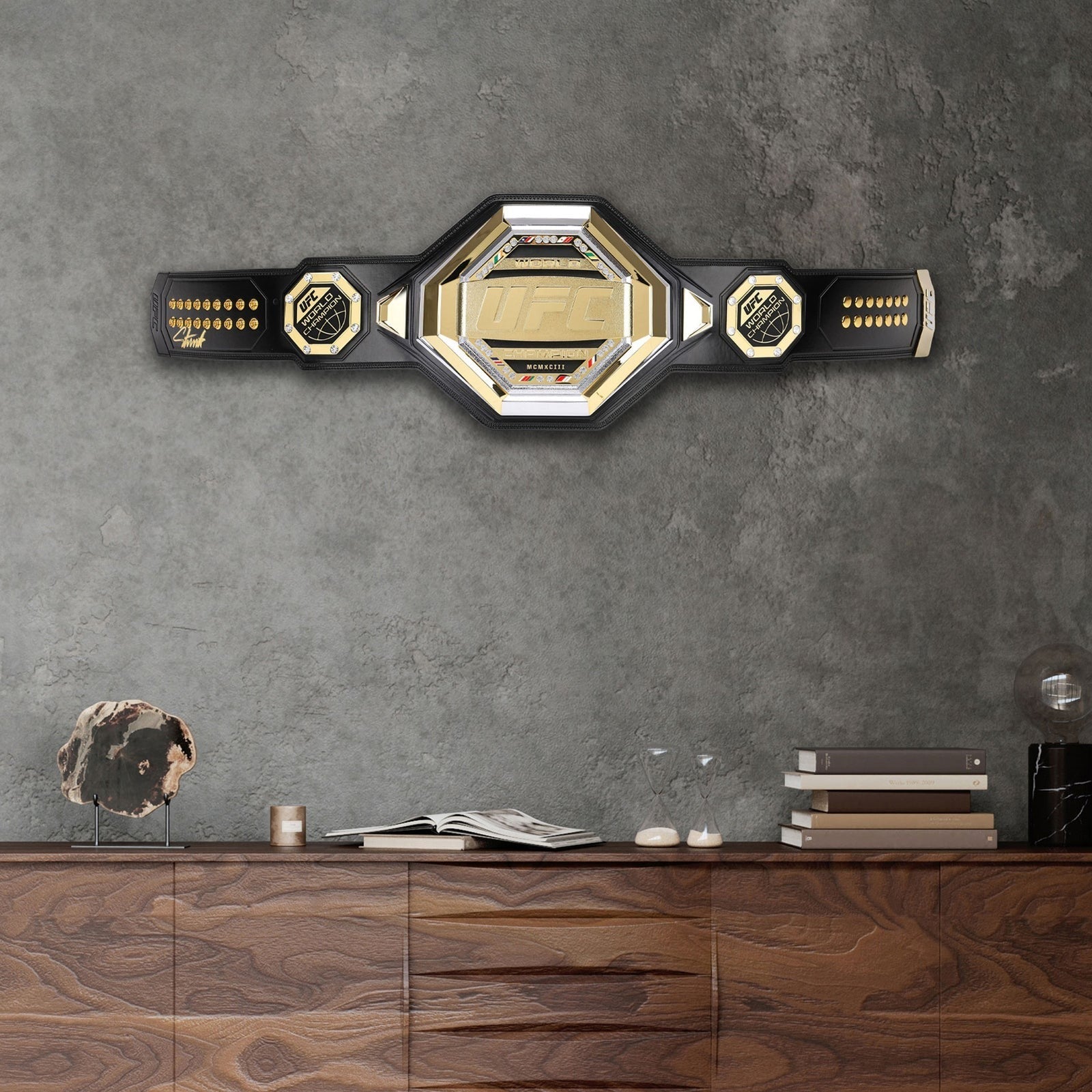 Israel Adesanya Signed UFC Legacy Championship Replica Belt Championship Belts Online