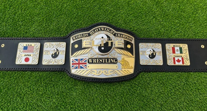 Pro Wrestling Elite Wrold Heavyweight Wrestling Championship Title Belt HD CNC