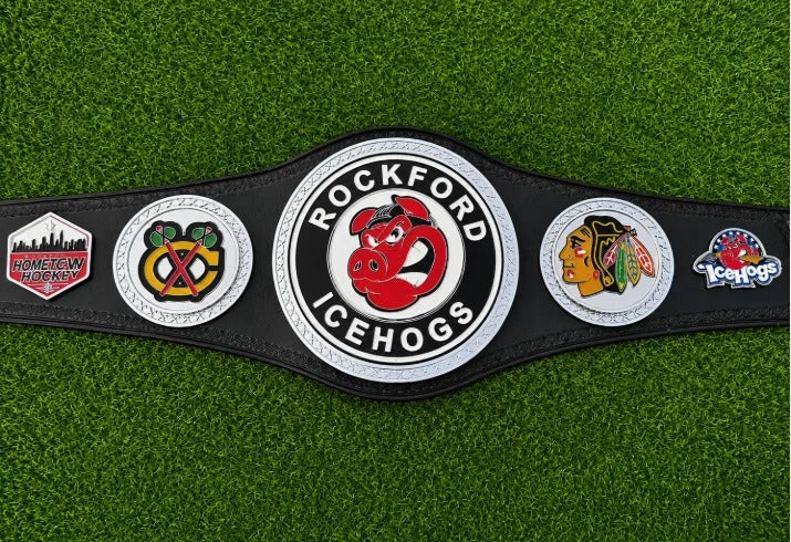 Rockford Icehogs Custom Belts For Championship Title
