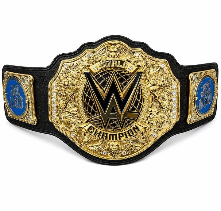 WWE World Heavyweight Championship Replica Belt Jey Uso Custom Side Plates Gold Edition
