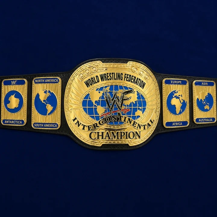 WWF INTERCONTINENTAL OVAL 24K GOLD Giant Championship Belt