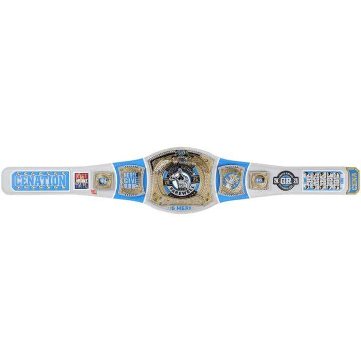 John Cena WWE Autographed Farewell Tour 2025 Grand Rapids Replica Title Belt - Limited Edition of 25