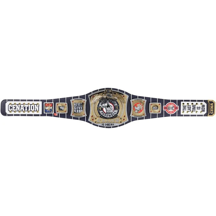 John Cena WWE Autographed Farewell Tour 2025 New York City Replica Title Belt
