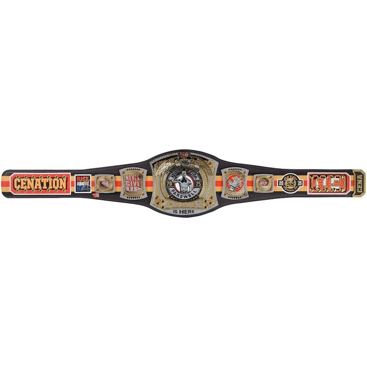 John Cena WWE Autographed Farewell Tour 2025 San Diego Replica Title Belt with "Last Survivor Series" Inscription - Limited Edition of 25