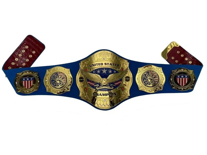 Fandu United States Championship Wrestling Belt 4 MM Zinc Adult Size Replic