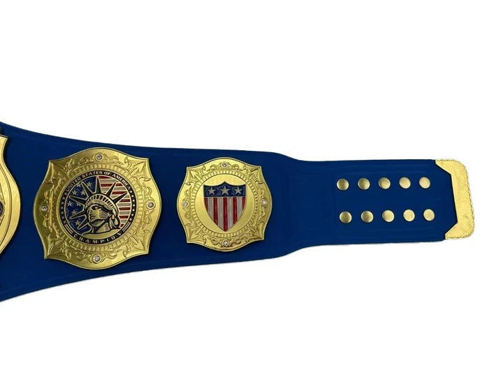 Fandu United States Championship Wrestling Belt 4 MM Zinc Adult Size Replic