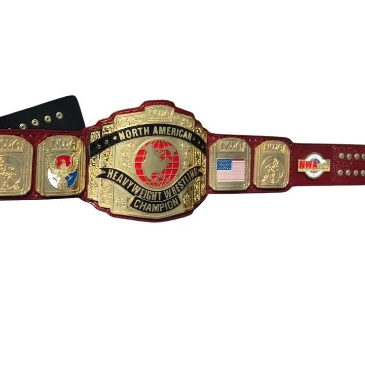 NWA NORTH AMERICAN Heavyweight Wrestling Champion 4MM Replica Title Belt