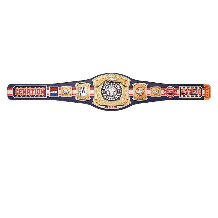 John Cena Farewell Tour 2025 Chicago Spinner Championship Replica Title Belt