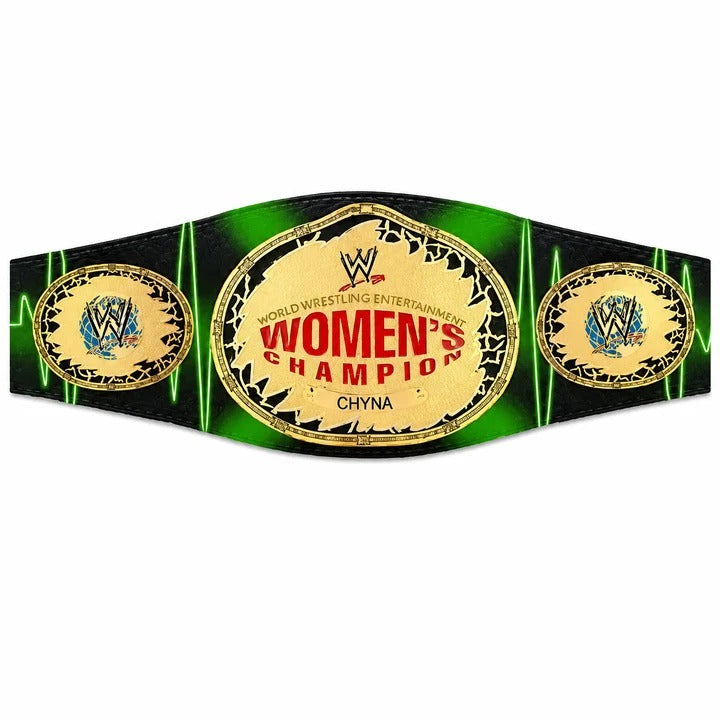 WWE Chyna Womens Championship Replica Belt Black Green Edition