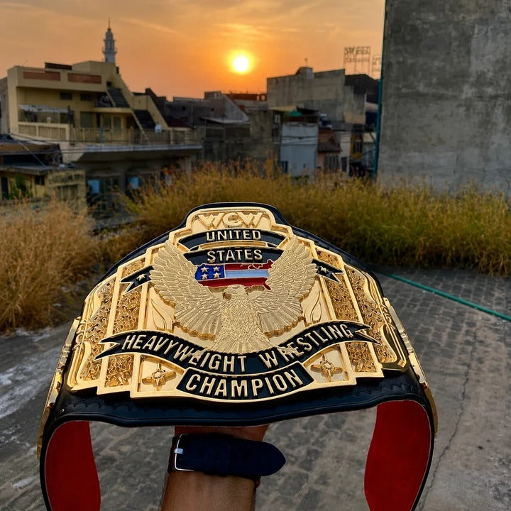 The 24K GOLD WCW United States Premium CNC Championship Belt Replica Re