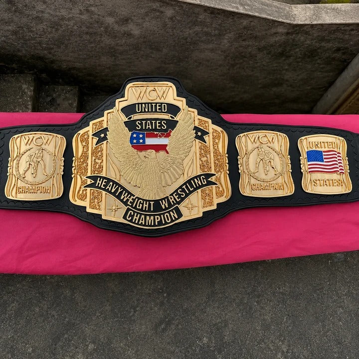 The 24K GOLD WCW United States Premium CNC Championship Belt Replica Re