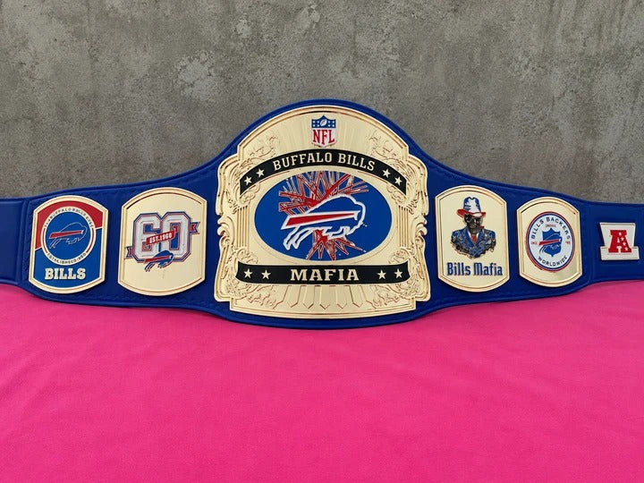 The 24K GOLD NFL Buffalo Bills Mafia Premium CNC Championship Belt Replica