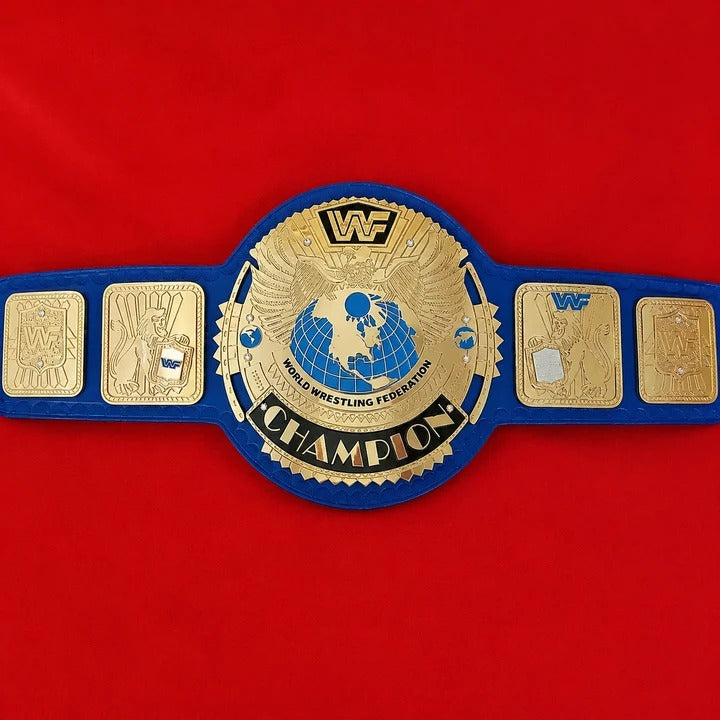 WWF BLUE BIG EAGLE Brass Championship Title Belt