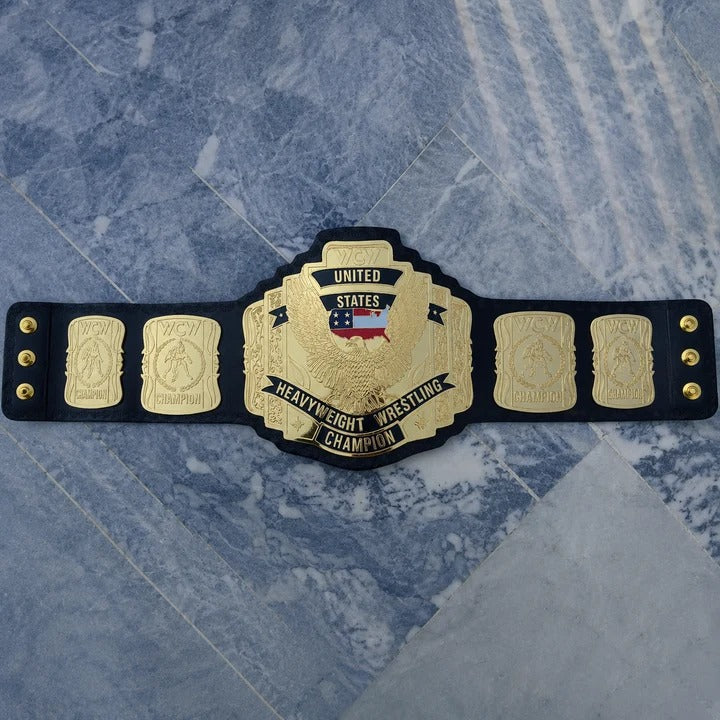 WCW UNITED STATES HEAVYWEIGHT Brass 24k Gold Championship Belt
