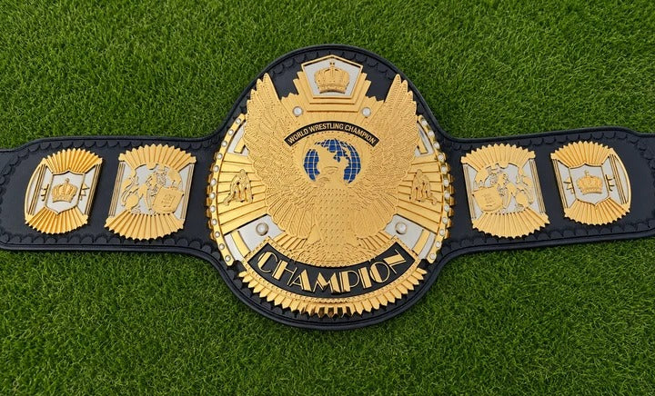 Custom Crown Hybrid Wing Eagle 24k Dual Plated HD CNC Title Belt