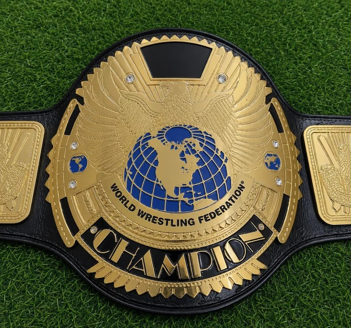 WWF Big Eagle Scratch Logo Wrestling Championship Title Belt Adult Size Zinc Plated Belt