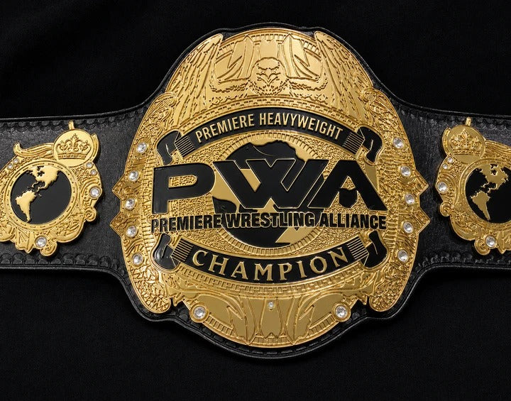 PWA Custom Wrestling Championship Title Belt HD CNC