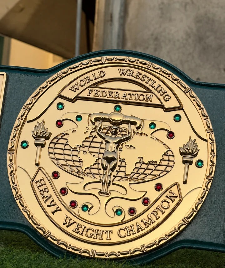 Big Green Wrestling Championship Title Belt HD CNC 3D Stacked Plated