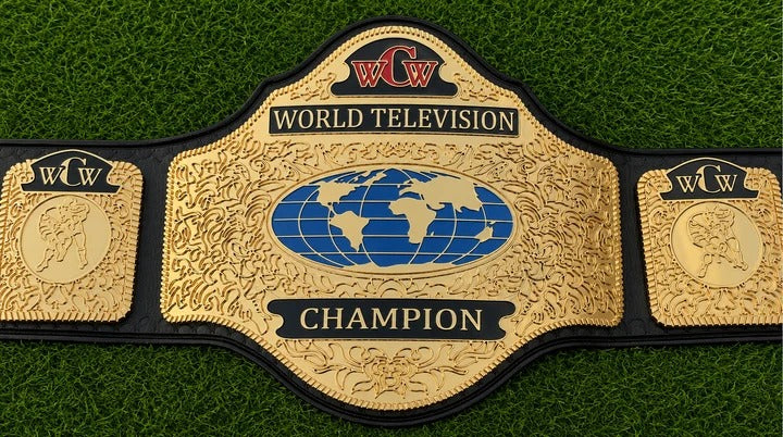 WCW World Television Championship Title Belt HD CNC
