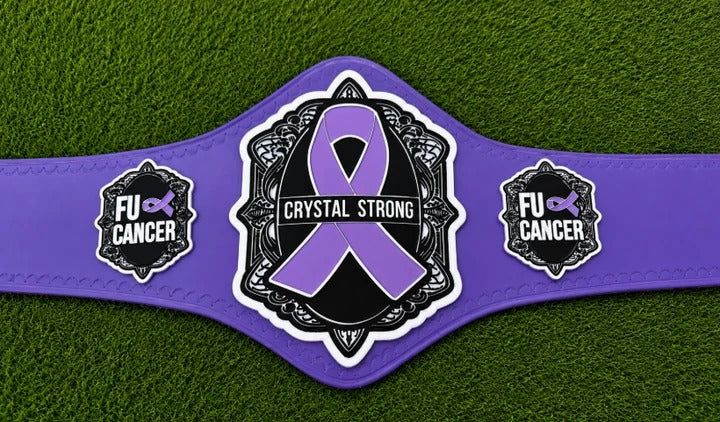 Crystal Strong Fu Cancer Customised Championship Title HD CNC Zinc Plated