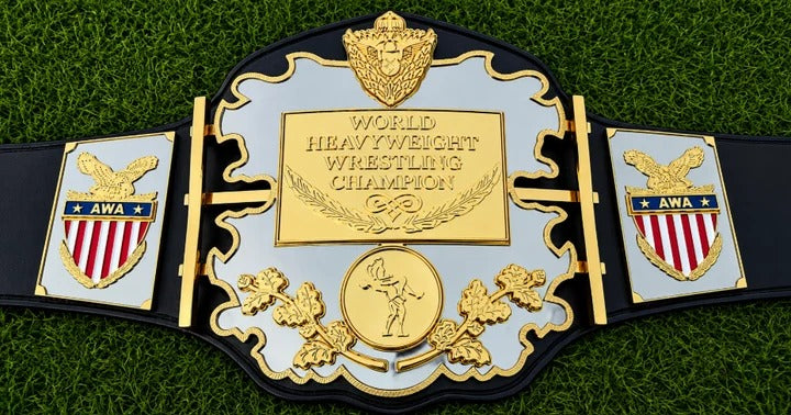 AWA Heavyweight Wrestling Championship HD CNC Title Belt Stacked Plated