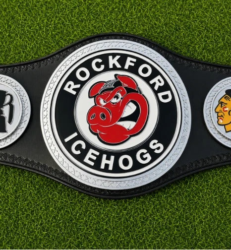 Rockford Icehogs Custom Belts For Championship Title