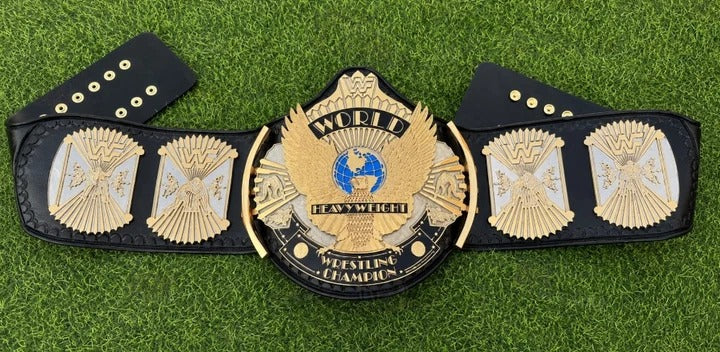 WWF Hand Flocked Eagle CNC Wrestling Championship Belts