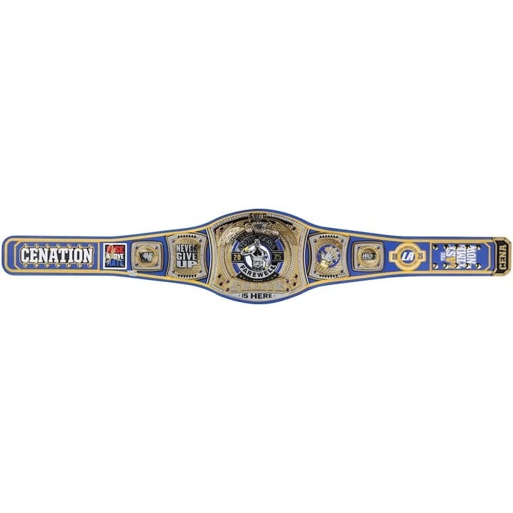 John Cena WWE Autographed Farewell Tour Money In The Bank 2025 Los Angeles Replica Title Belt