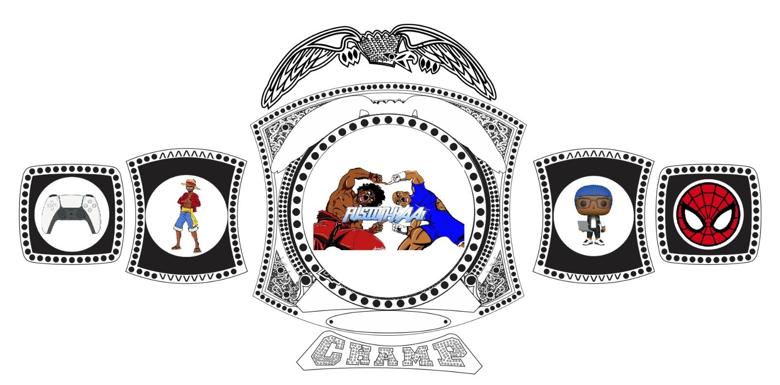 Universal Podcast Big Gold and Spinner Championship Belt Championship Belts Online