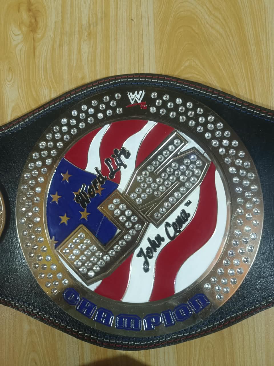 WWE John Cena Autographed United States Spinner Championship Title