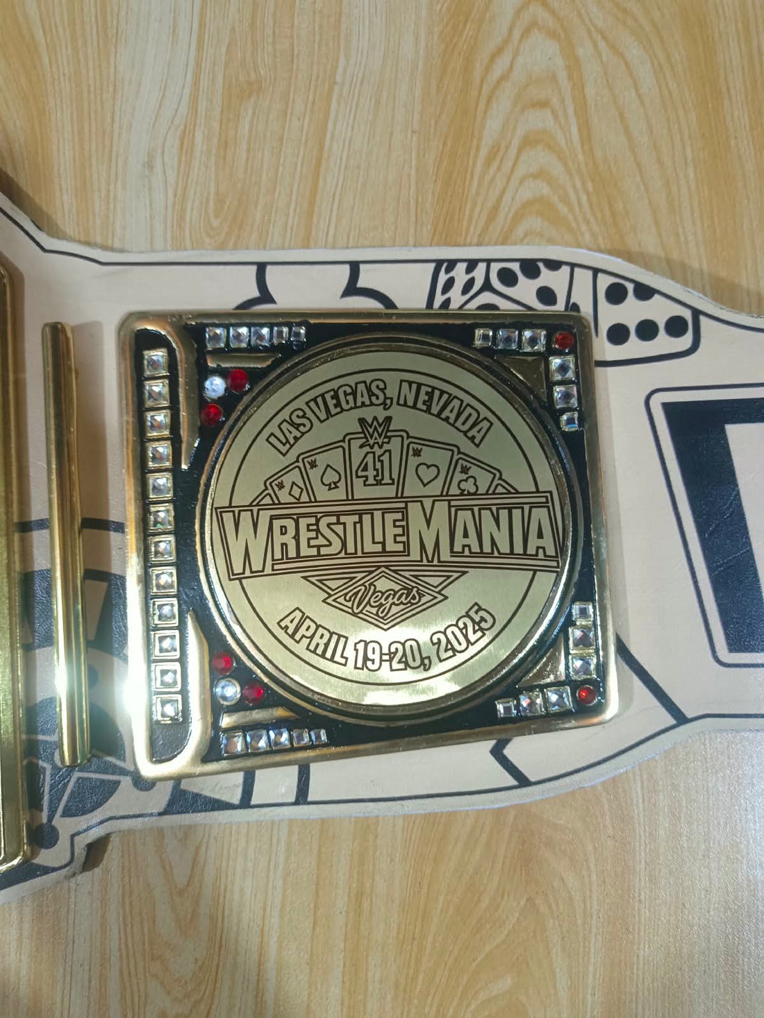 John Cena WWE Autographed WrestleMania 41 Golden Championship Replica Title Belt with "17x Champ" Inscription - Limited Edition of 25