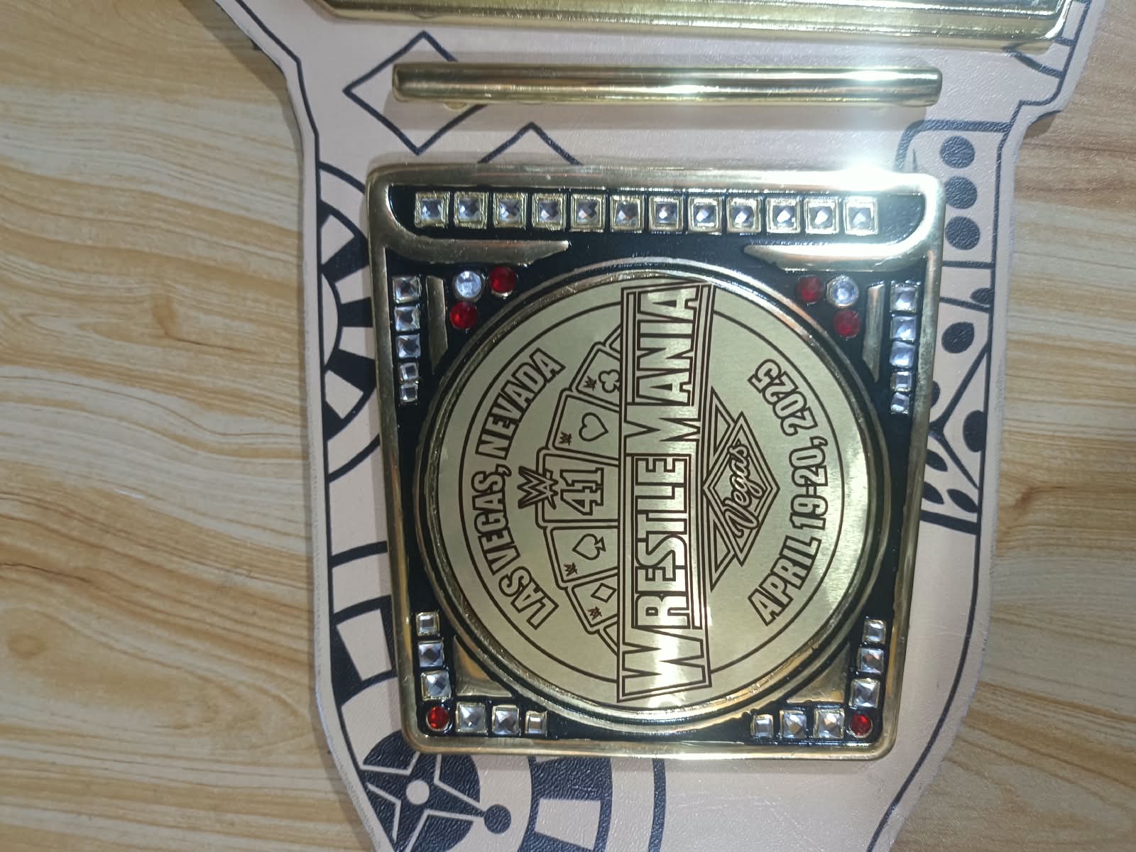 John Cena WWE Autographed WrestleMania 41 Golden Championship Replica Title Belt with "17x Champ" Inscription - Limited Edition of 25