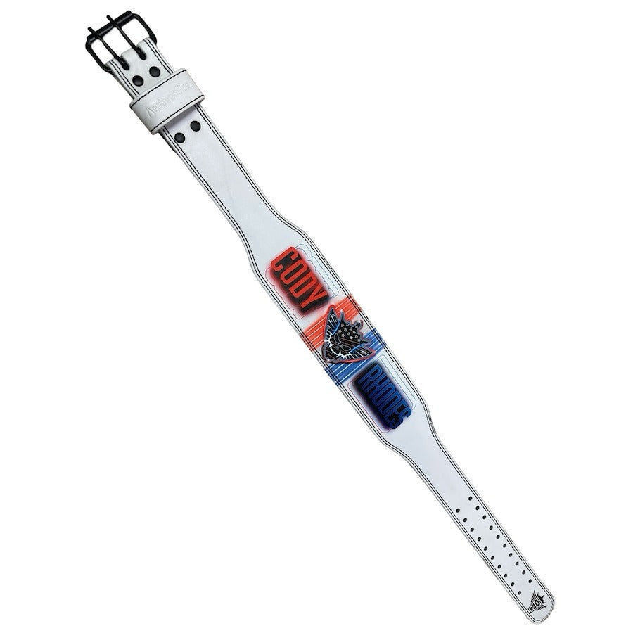 Cody Rhodes WWE Autographed White 2024 Survivor Series: WarGames Weight Lifting Belt Championship Belts Online