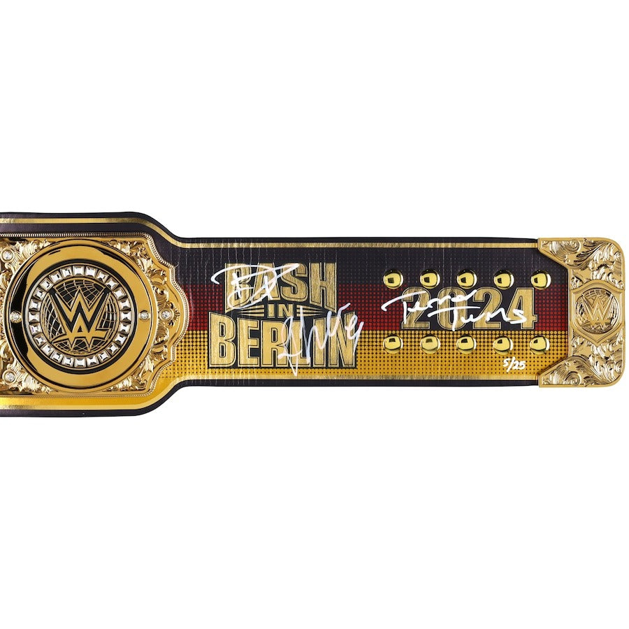 Angelo Dawkins & Montez Ford Street Profits WWE Autographed WWE Tag Team Championship Replica Title Belt Championship Belts Online