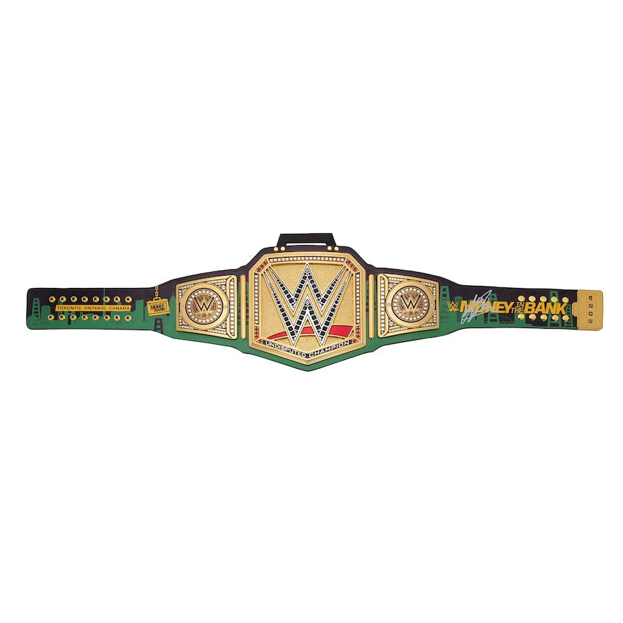 Drew McIntyre WWE Autographed 2024 Money in the Bank Replica Title Belt