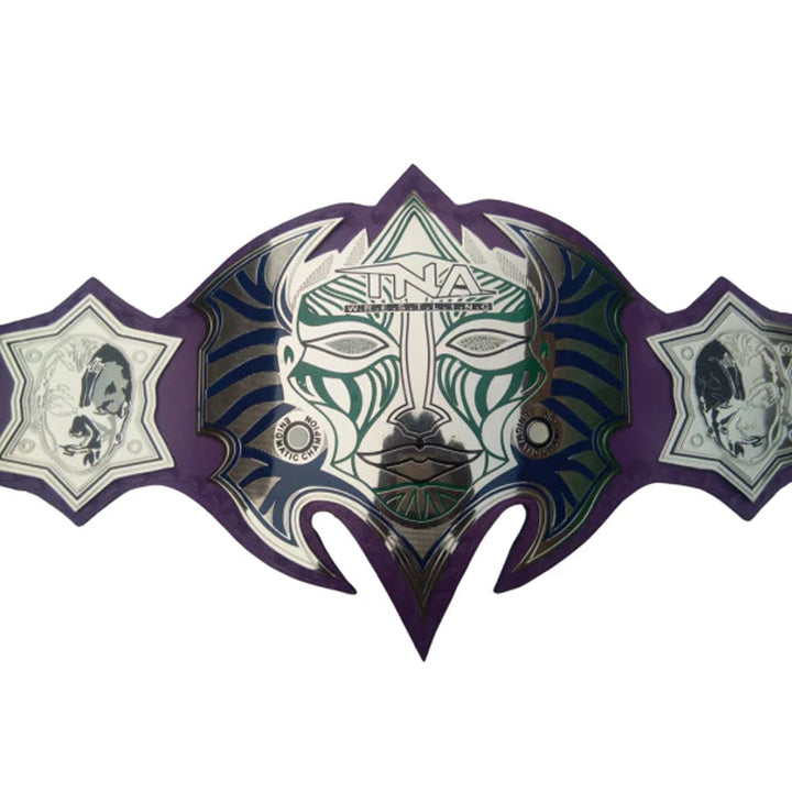 TNA Championship Belts Online immortal heavyweight championship belt with intricate face design and purple accents