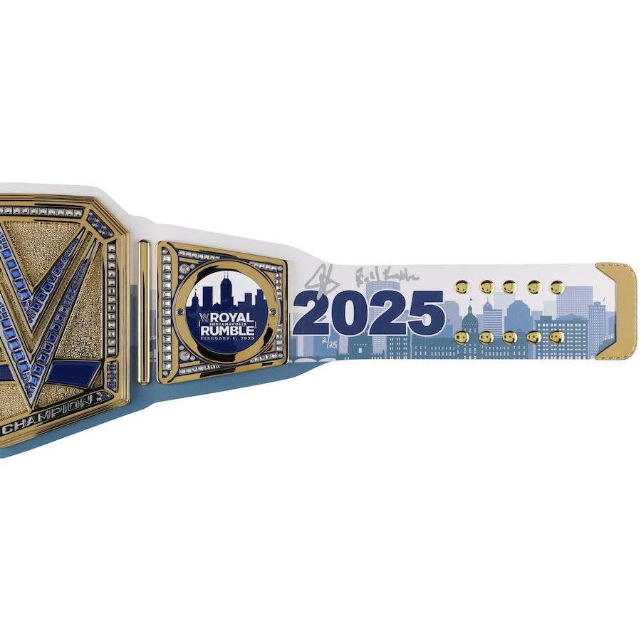 John Cena WWE Autographed 2025 Royal Rumble Replica Title Belt with "Final Rumble" Inscription - Limited Edition of 25 Championship Belts Online