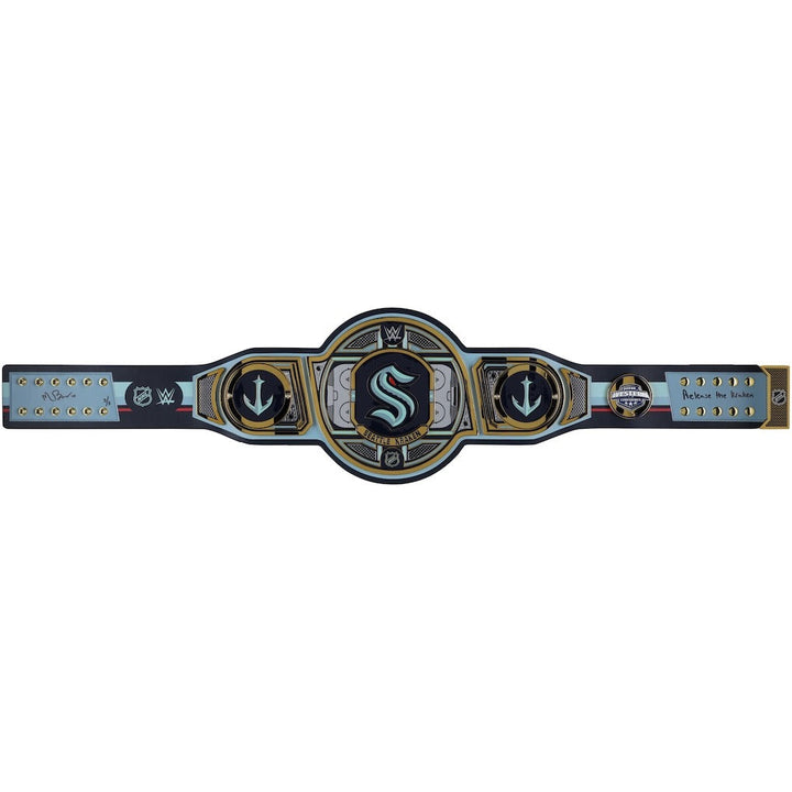 Matty Beniers Seattle Kraken Autographed WWE Legacy Title Belt Championship Belts Online