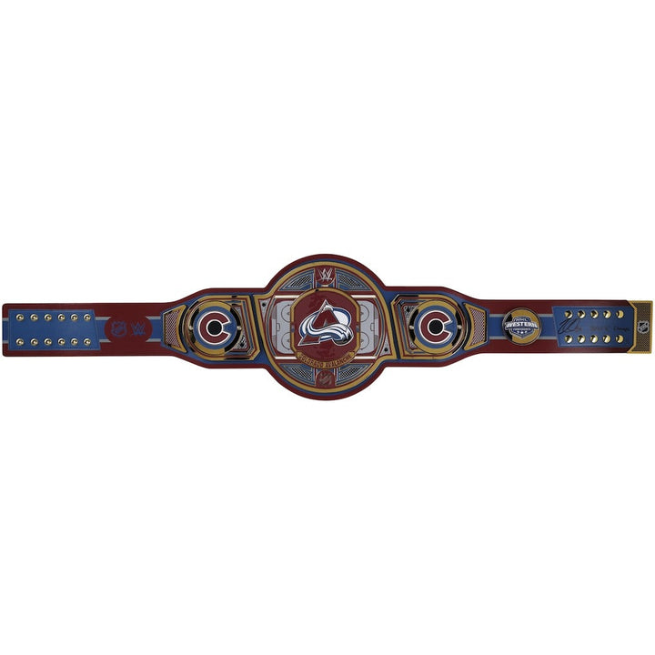 Nathan MacKinnon Colorado Avalanche Autographed WWE Legacy Title Belt Championship Belts Online