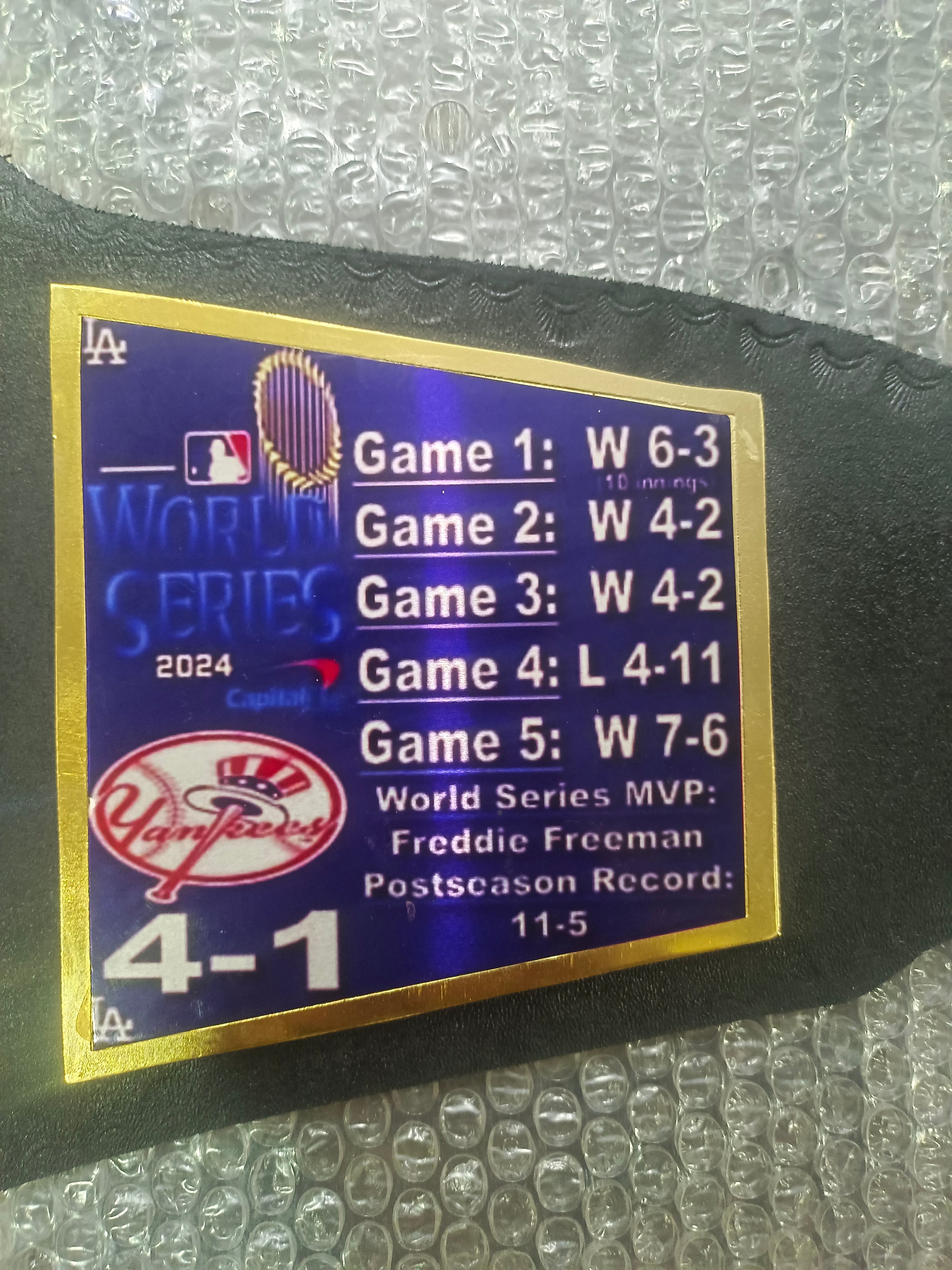 Los Angeles Dodgers 2024 MLB World Series Champions Championship Belt
